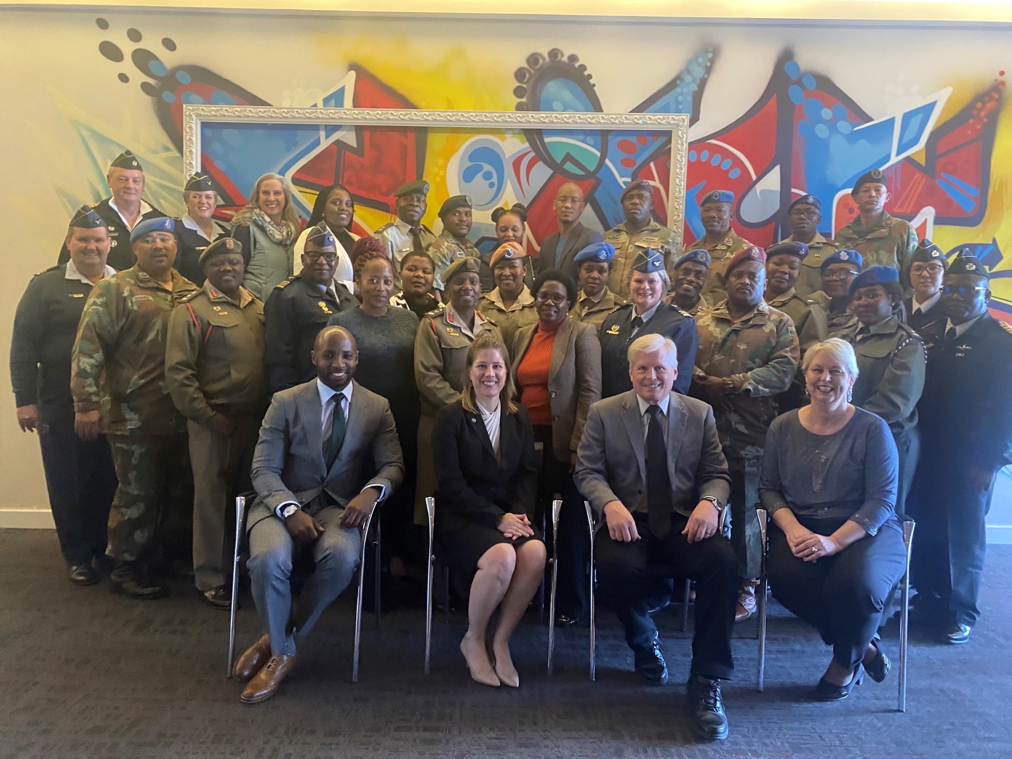 A picture of ISG's IDARM team alongside with the South African National Defense Force