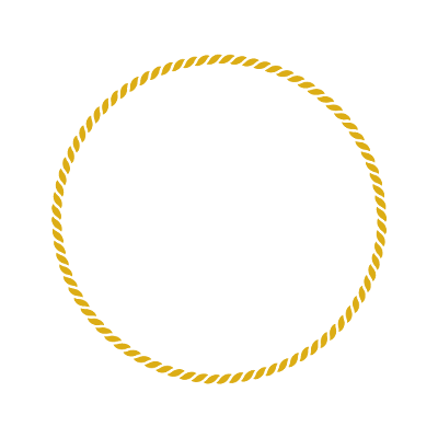 Golden rope that circles the ISG logo