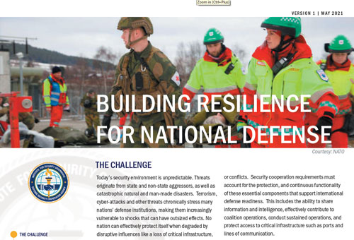 Building resilience for national defense smart sheet preview