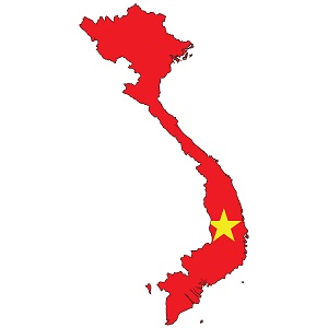 Graphical map of Vietnam